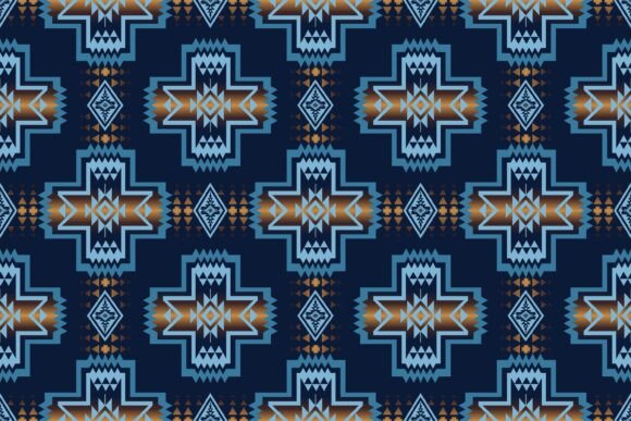 Blue Native American Navajo Pattern: A Designer’s Perspective