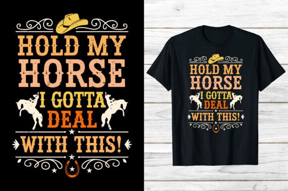 Western Cowboy Shirt Hold My Horse Retro Design Review