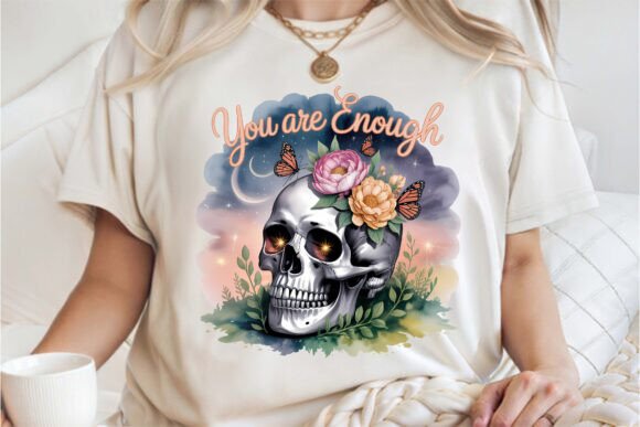 You Are Enough – Floral Skull Tee PNG Review for Real Projects